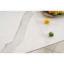 Стол обеденный SIGNAL ARMANI Ceramic белый мат/черный мат 160-220/90